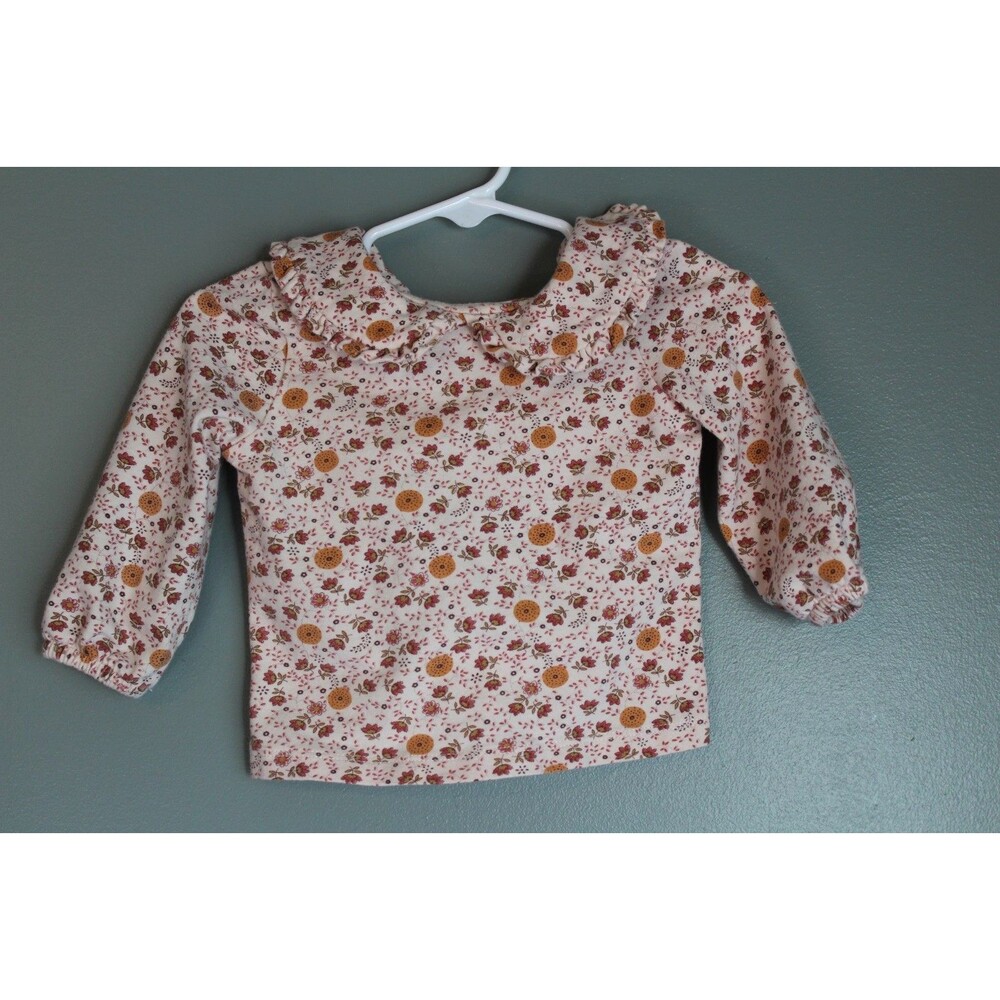 Starting Out Baby Girl Top 6m Collar Floral Fall Long Sleeve